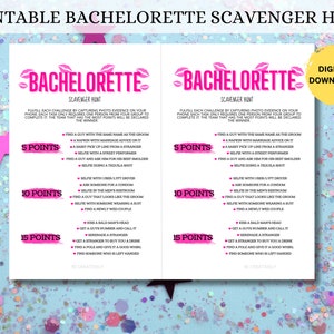 Printable Bachelorette Party Scavenger Hunt | Bachelorette Games | Hen Party Activity | Bach Night Out | Unique Bridal Party Game
