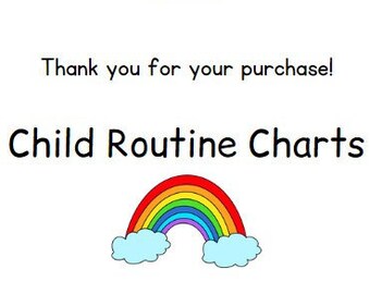 Easy Routine Chart for Children, Routine Charts for Classroom, Homeschool, Home