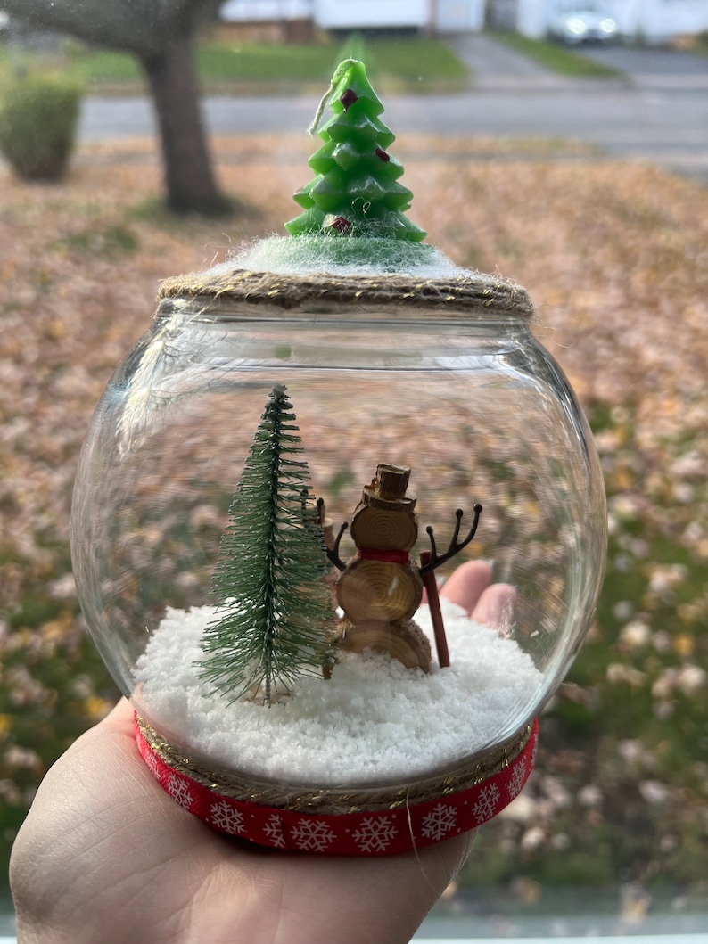 Handmade Christmas Glass Dome Decor Etsy