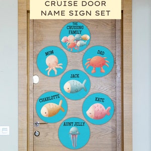 Cruise Door Sign Set, Editable Cruise Stateroom Door Decoration, Cruise Cabin Door Name Signs, DIGITAL DOWNLOAD
