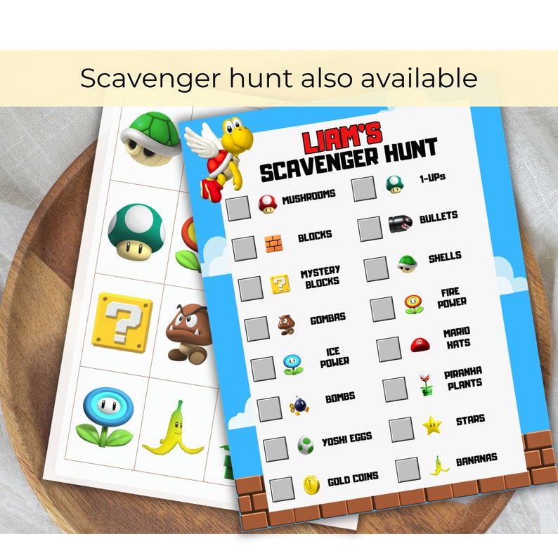 Editable Mario Party Food Label Cards, Printable Mario Food Tents ...