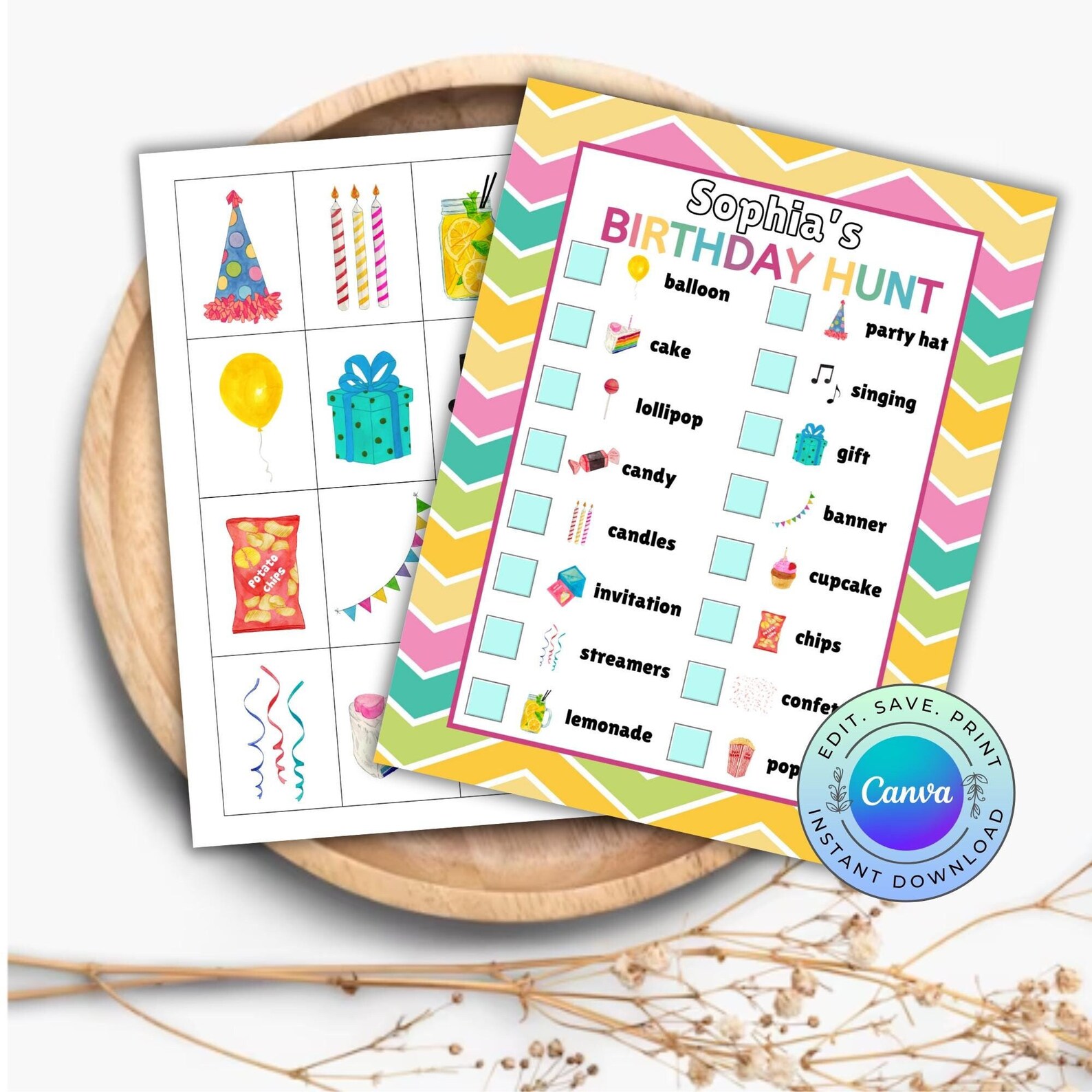 Personalizable Birthday Scavenger Hunt, Birthday Party Game, Birthday ...