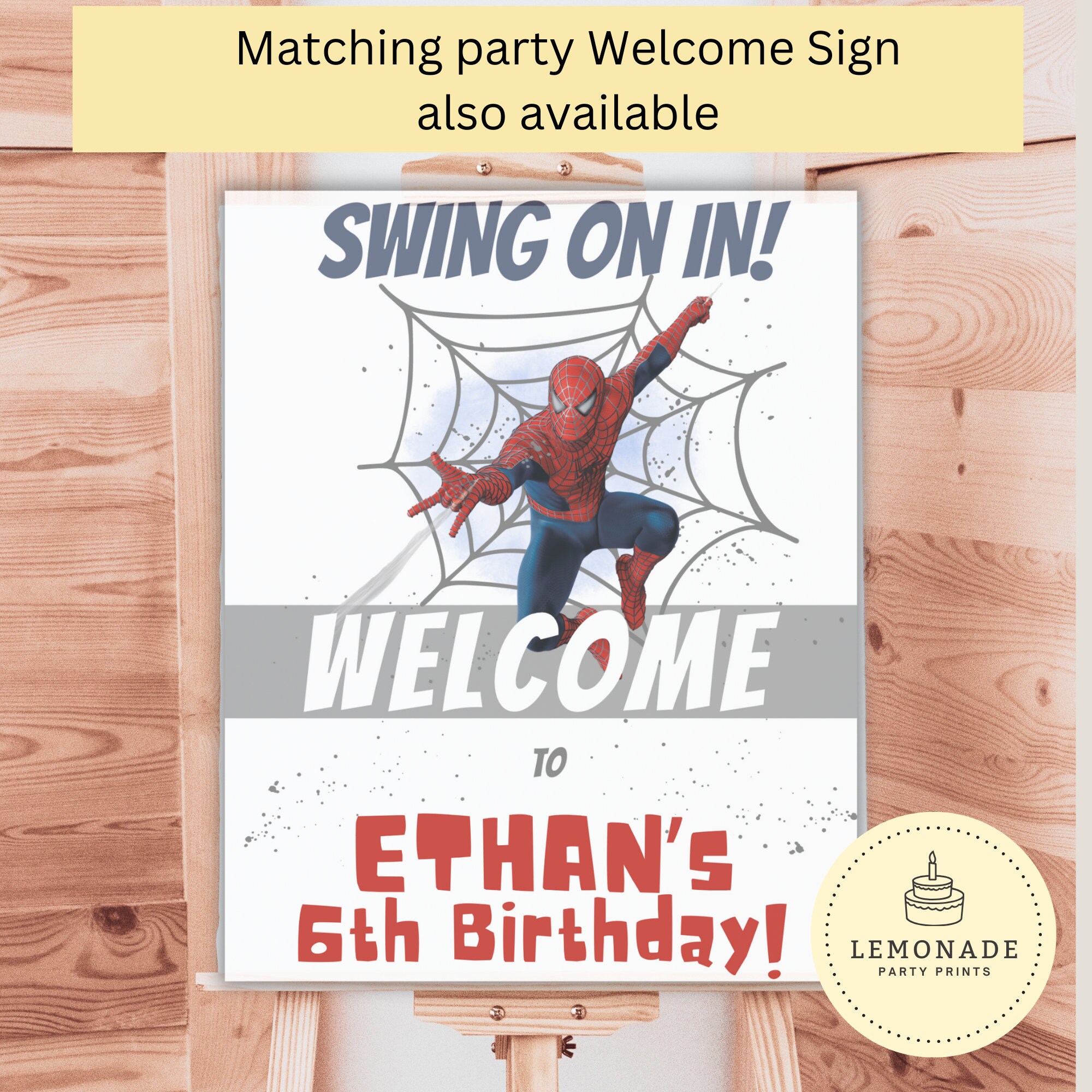 Editable Spiderman Birthday Invitation, Printable Superhero Birthday ...