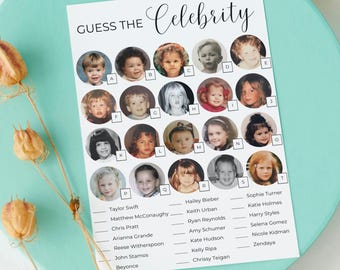 Celebrity Baby Shower Game: Guess the Baby Photos (Digital Download)