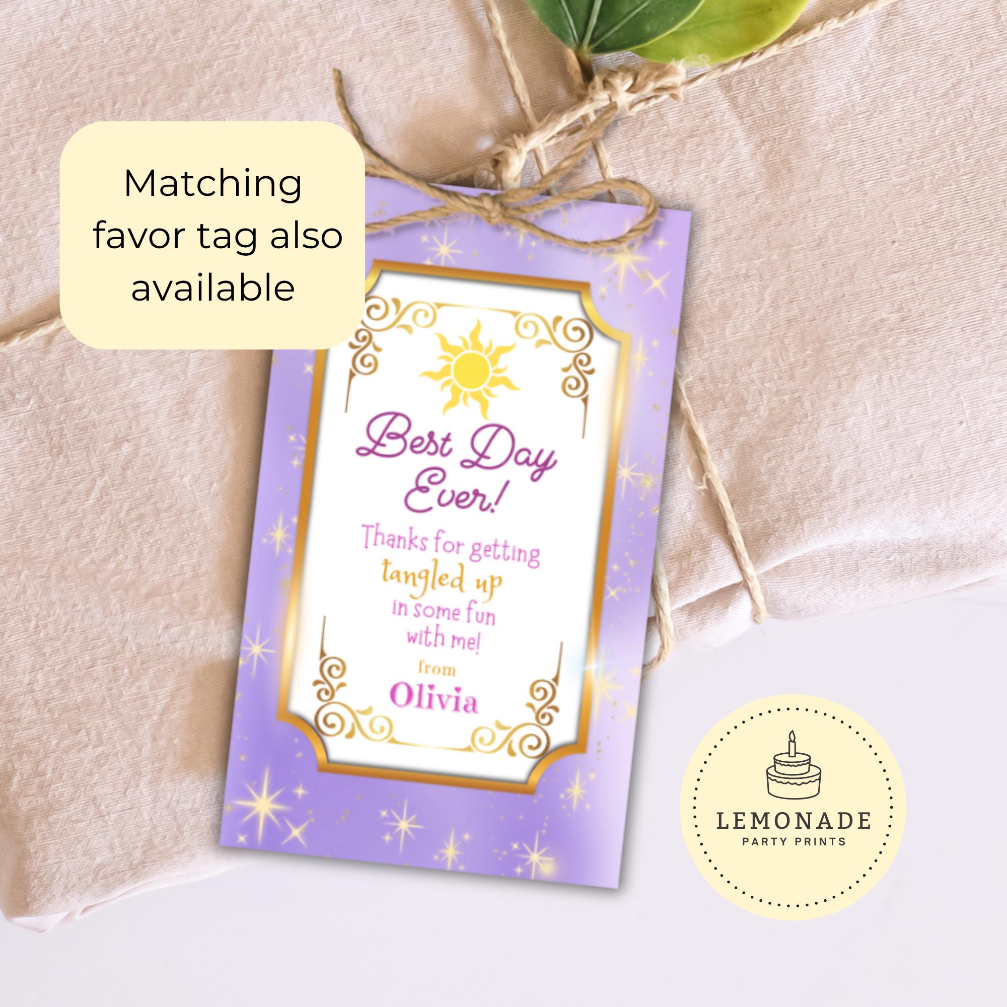 Editable Rapunzel Welcome Sign, Printable Rapunzel Birthday Sign