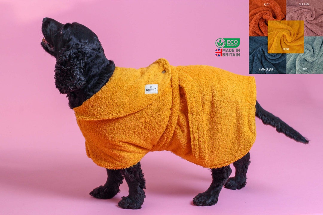 Billowk9 Dog Drying Robe Super Fluffy Absorbent Cotton Dog Coat Super