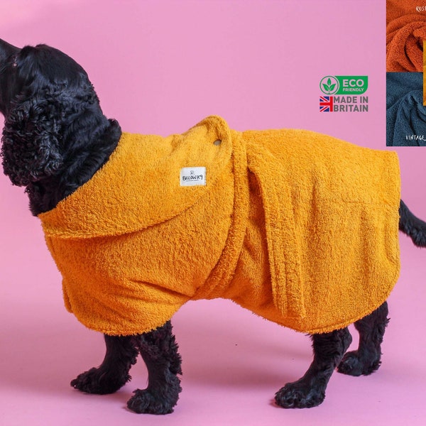 BillowK9 Dog Drying Robe | Super Fluffy Absorbent Cotton | Dog Coat | Super Absorbent Quick Drying | Dog Drying Towel | Dog Bath Robe