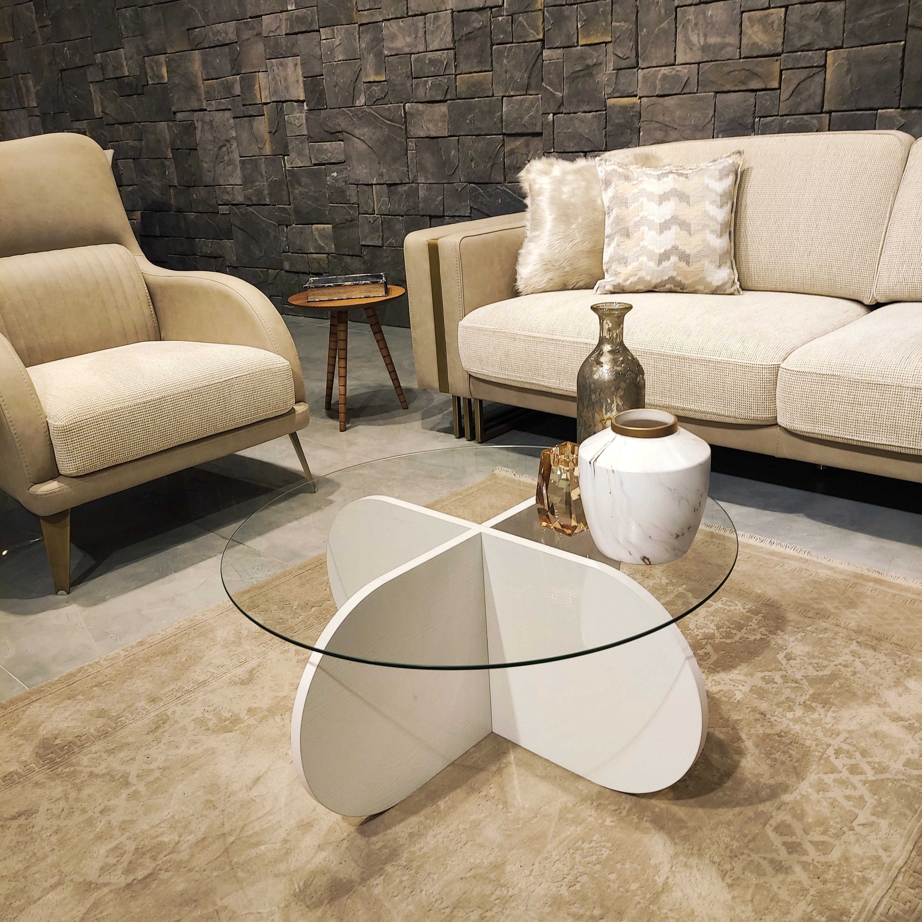 Oak Coffee Table, Modern Coffee Table, Glass Coffee Table,center Table