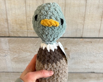Baby Rattle, duck toy, crochet duck, baby toy, handmade duck, toddler toy