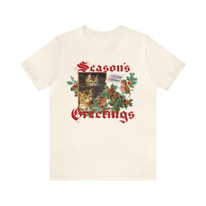 Season&#39;s Greetings Cats - Women&#39;s, Men&#39;s, Unisex Short Sleeve Christmas T-Shirt