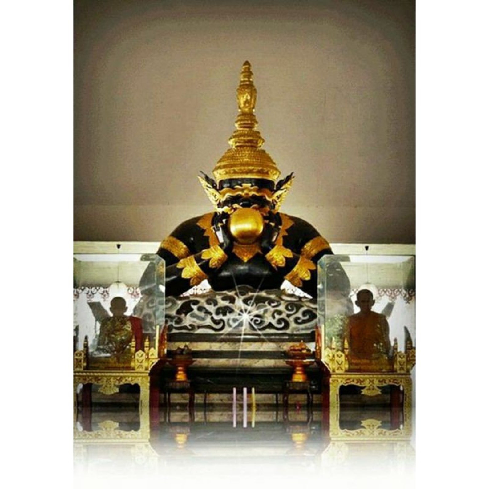 Yant Rahu Black Pha Yant Cloth Rahu Om Jun Moon Eather Thai Gifts Amulet Buddha ...
