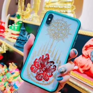 Sticker Yant Fox 9 Nine Tail Decor Mobile Case Car ProtectionTalisman Protection Thai Gifts Amulet Charming Fortune Luck Rich Love Health