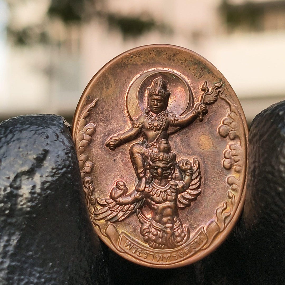 Rahu God Garuda Amulet 2011 Sacred Ritual Coin Thai Astrology Talisman ...