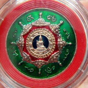 Rare Thai Buddha Amulet Jatukam Ramathep Coin Powerful Talisman Protection Wealth Wat Phra Sri Mahatat 2004B.E.