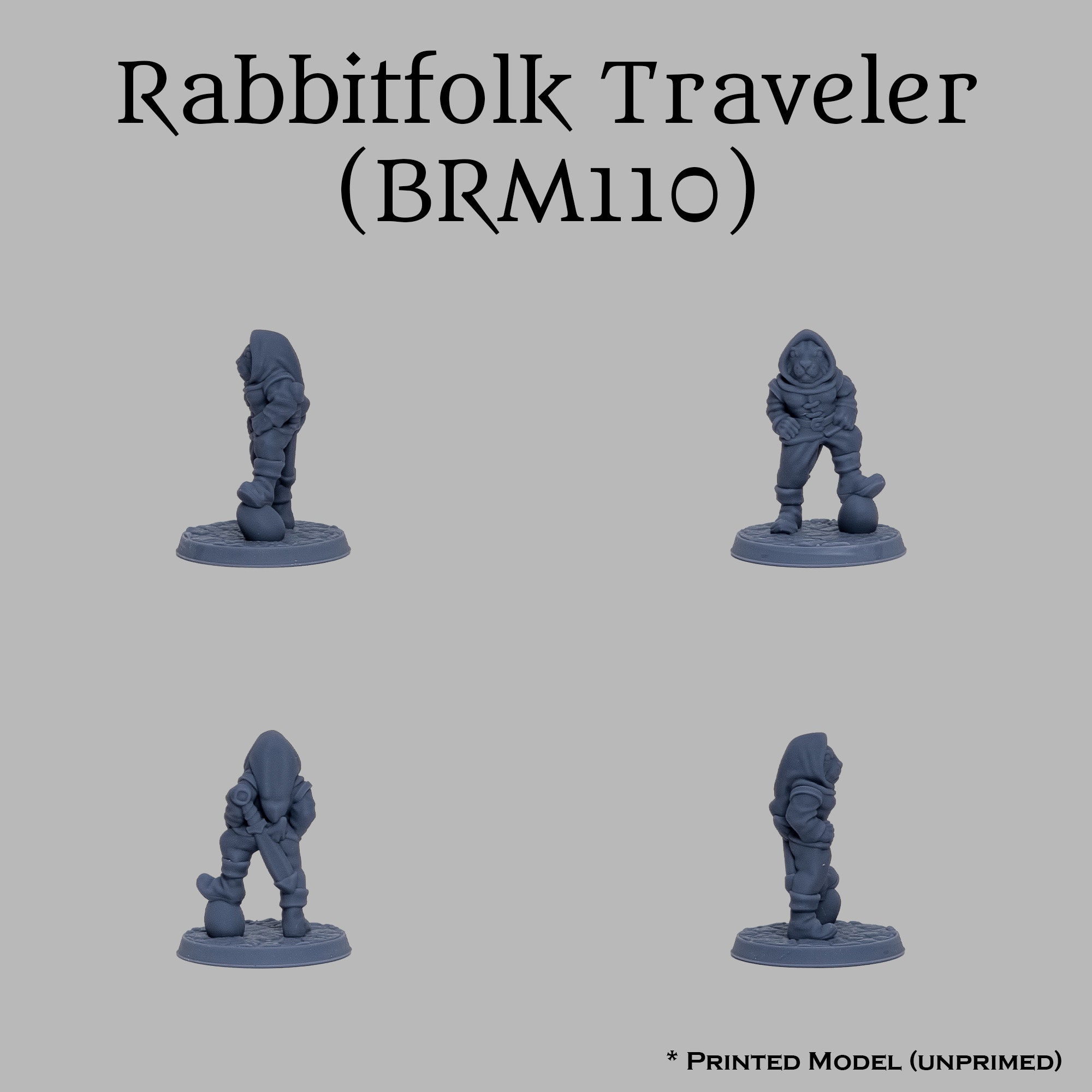 Rabbitfolk Harengon Fantasy Animalfolk Miniatures Set for D&D, Ttrpgs ...
