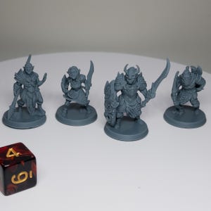 D&D Pathfinder Orc War Band 28mm Fantasy Miniature Set - 4 8k Resin Minis image 6