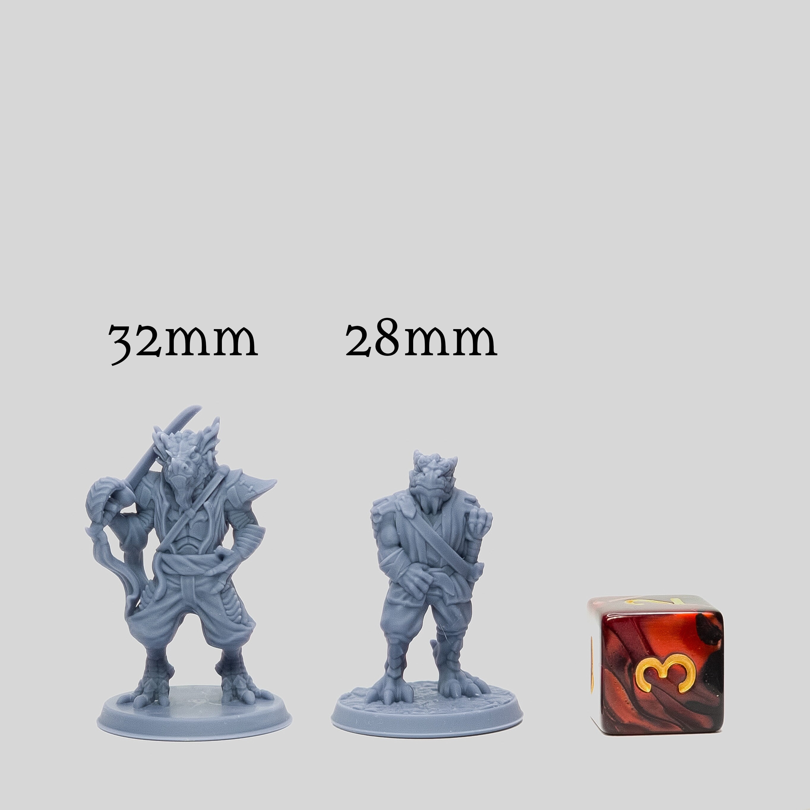 D&D Pathfinder Dragonborn Dragonkin Collection | 28mm 32mm Fantasy ...