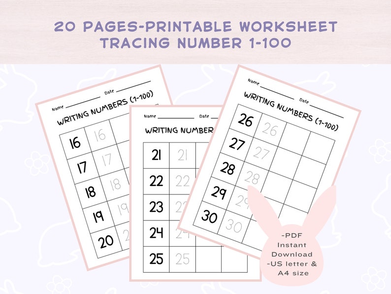 Tracing Number 1 100 Preschool Printable Worksheetstoddler Tracing number 1 100 preschool printable worksheetstoddler