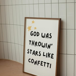 Sterne mögen Konfetti-Textdruck | Dustin Lynch | Digitaldruck