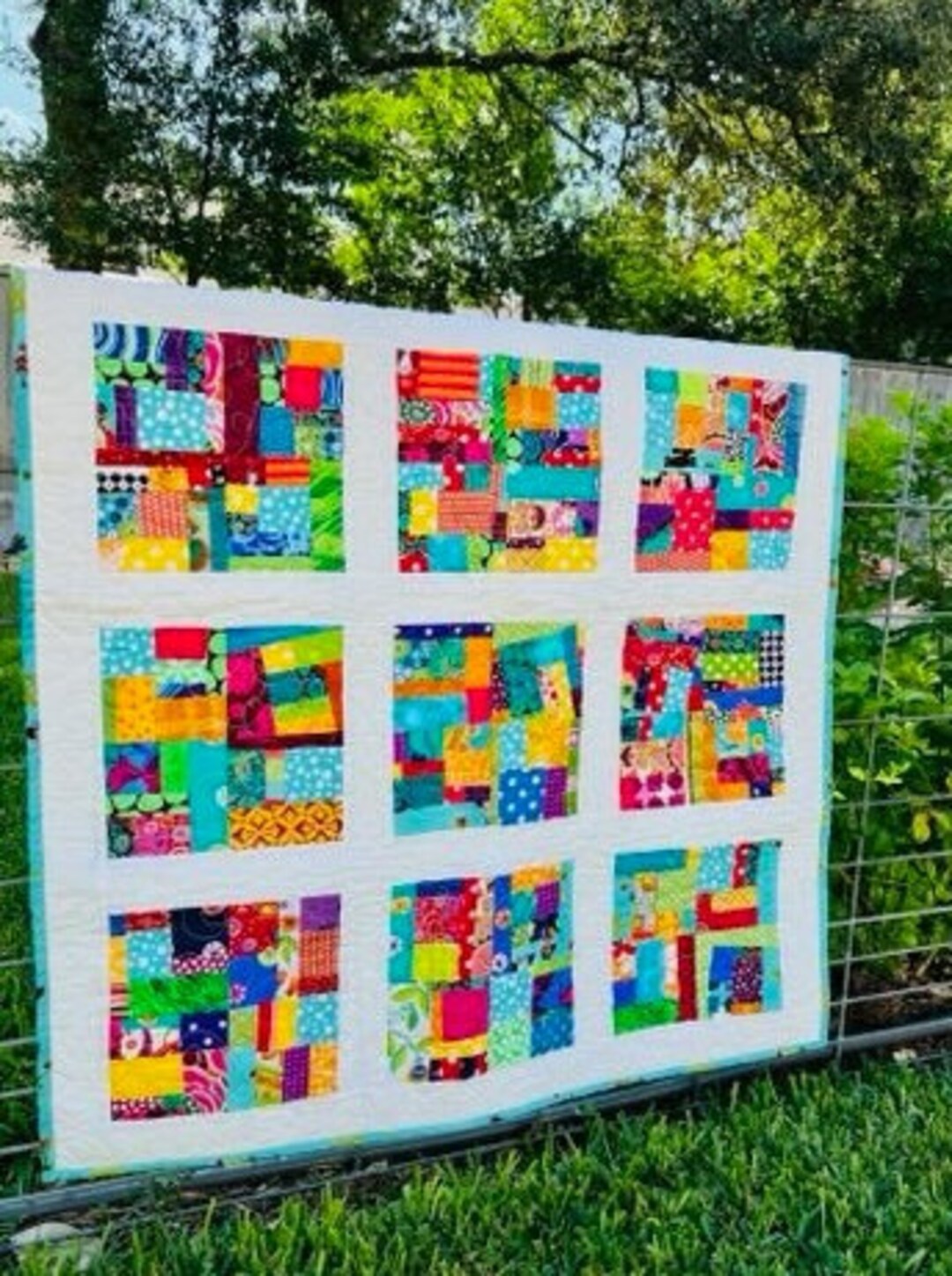 Scrappy Baby Quilt Bright Colors - Etsy