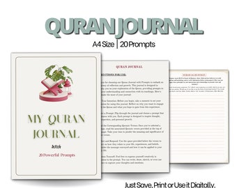 Quran Journal, Quran Study Workbook, Tafseer, Printable Journal prompts, Islamic Journal, Quran Tafsir, Muslim Journal, Digital Ramadan