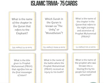 Islamic Trivia Game, Printable Islamic Question Cards, Ramadan Muslim Kids Activities, Ramadhan Activities, Muslim Digital Learning Games