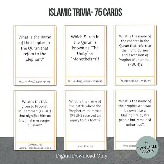 Gioco Di Carte Quiz Islamico – 52 Carte Con Domande Sul Corano E L'Islam + App Android Per Ascoltare I Versetti - 2
