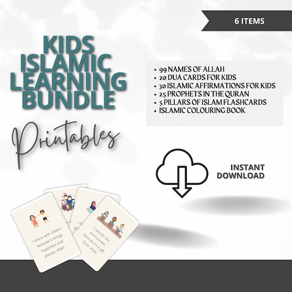 99 Names of Allah Islamic Cards - Etsy