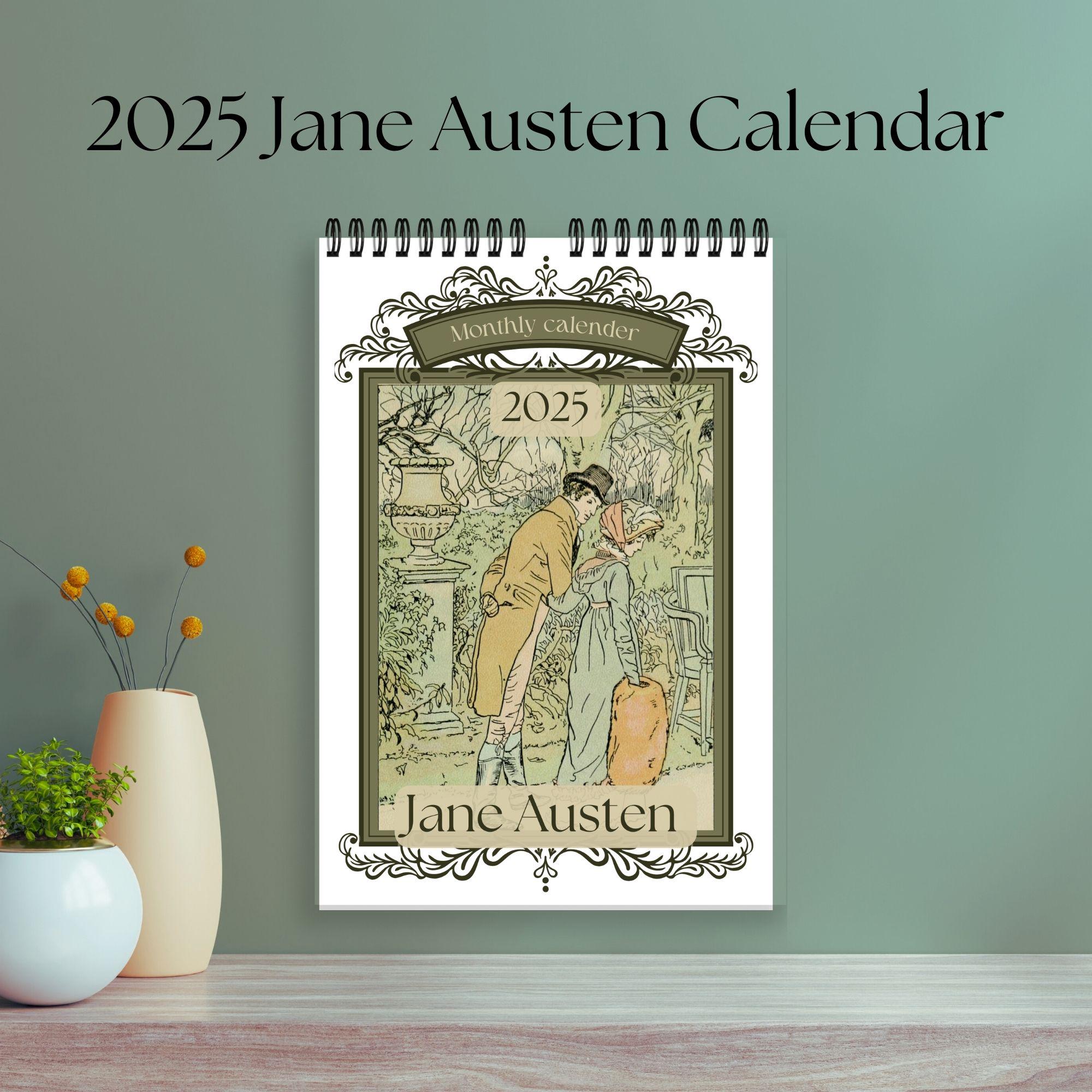 jane-austen-literary-calendar-2025-classic-quotes-artwork-gift-for-austen-fans-etsy