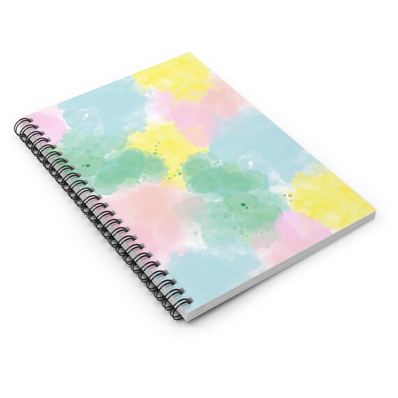 Spiral Watercolor Notebook Ruled Line 