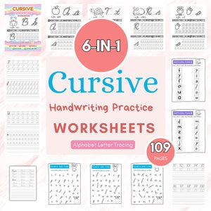 Caderno de exercícios de caligrafia cursiva: traçado de letras ABC (download digital)