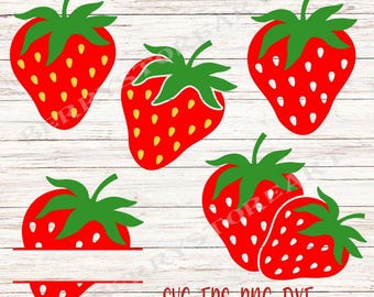 Strawberry SVG Bundle: Vector Clipart, Cricut Cut File