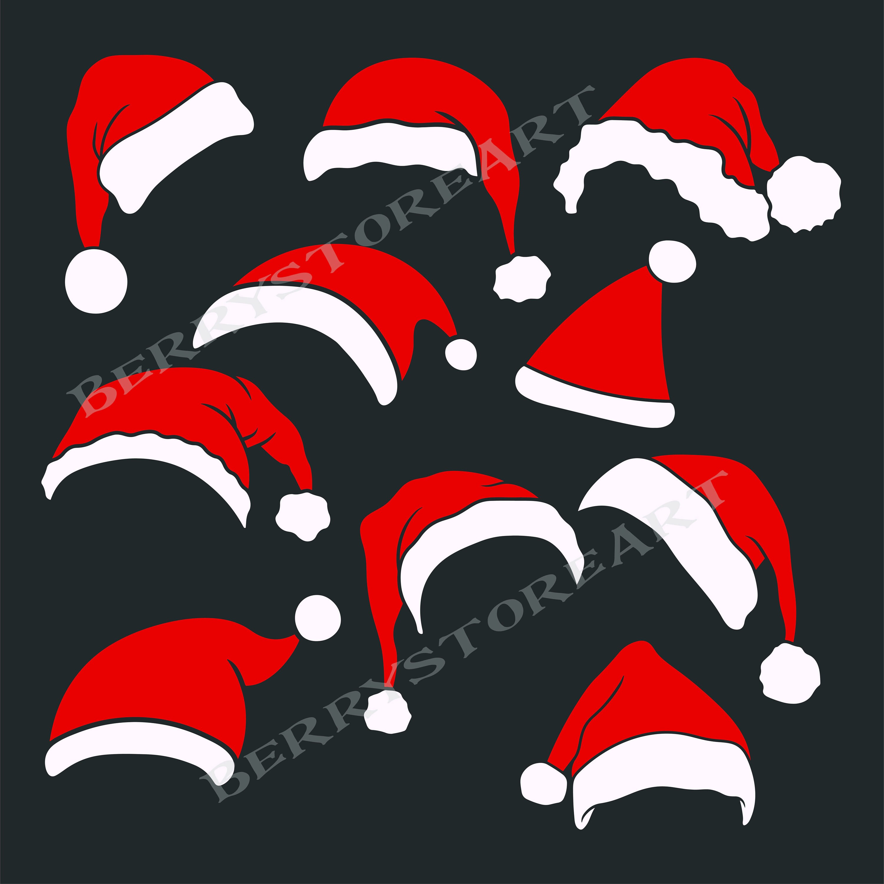 Santa Hat SVG: Christmas Layered Cut File (digital Download) - Etsy