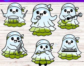 Ghost Canva Frame Bundle, Halloween Clipart (Digital Download)