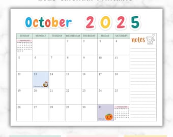 2025 Printable Calendar: Landscape Design, Sunday/Monday Start