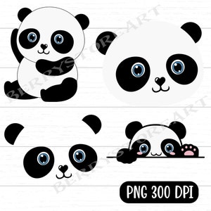 Cute Panda PNG, Cute Panda PNG Sublimation, Panda png , Cute Panda Clip Art, Instant Download