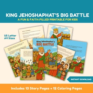 King Jehoshaphat Big Battle Bible Story Fun Christian Activity Book Sunday School Lesson Coloring Book Faith Based Learning for Kids