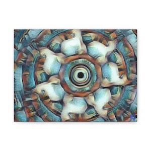 Levendige abstracte canvaskunst, modern muurdecor, kunst aan huis, uniek cadeau, psychedelisch ontwerp canvas