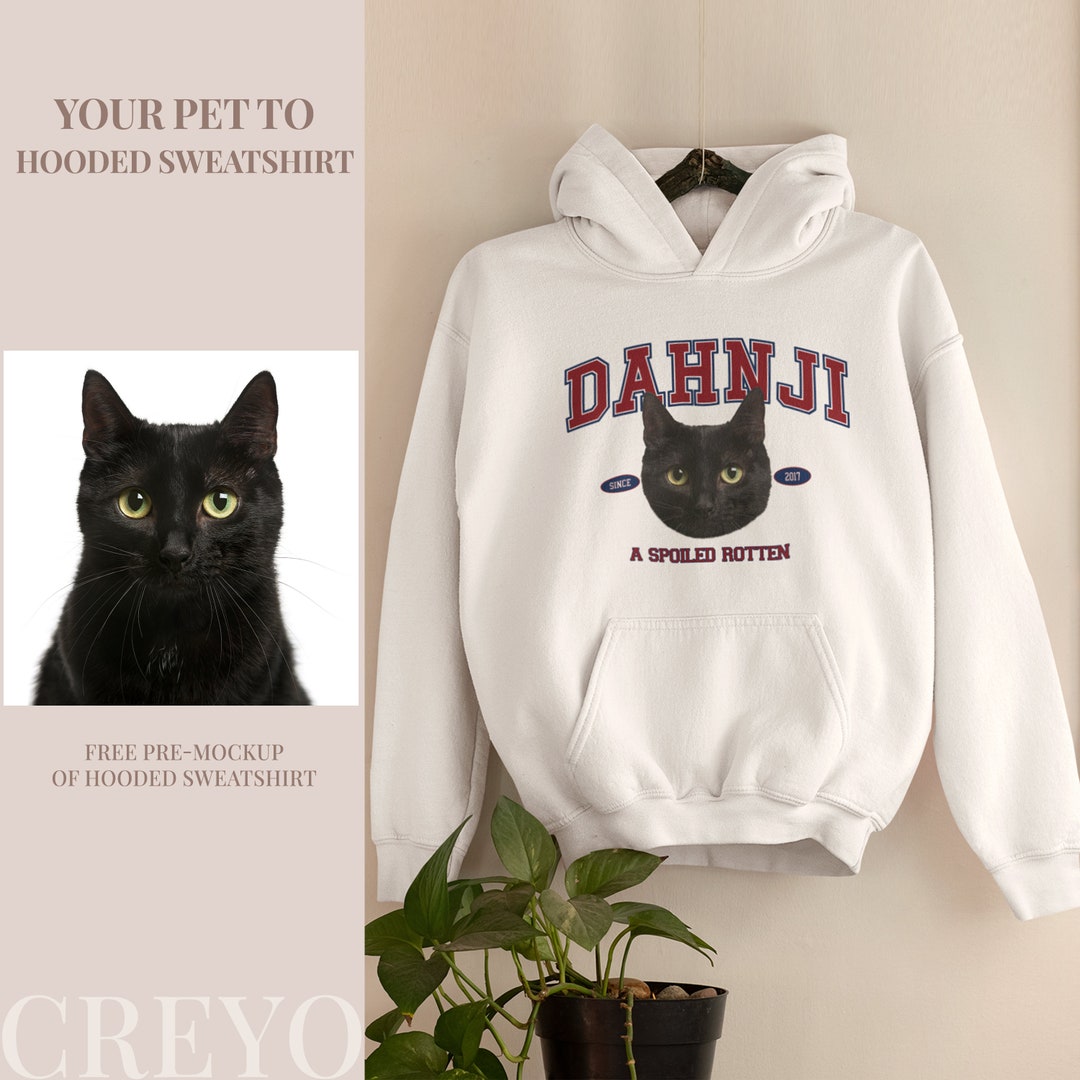 Custom Dog Face Hoodie Personalized Pet Hoodie for Dog Lover Gift