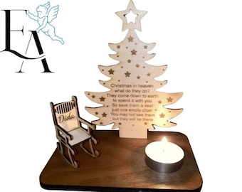 Christmas in Heaven Rocking Chair Memorial Ornament