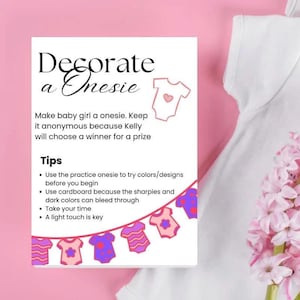 Udekoruj jednoczęściowy znak na Baby Shower Station (pobranie cyfrowe)