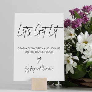 Let #39 s Get Lit Foam Glow Stick Printable Wedding Sign Template Let Love Let #39 s Get Lit Foam Glow Stick Printable Wedding Sign Template Let Love