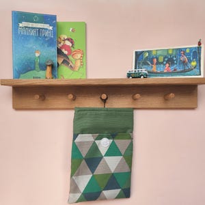 Combined Bookshelf and Wooden Pegs for Children's Room - Etsy