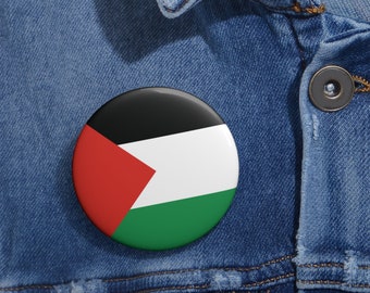 Spilla pulsante Palestina rotonda / Spilla bandiera palestinese / Accessorio Palestina libera / Diritti umani