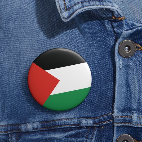 Palestine Button Pin Round | Palestinian Flag Pin | Free Palestine Accessory | Human Rights