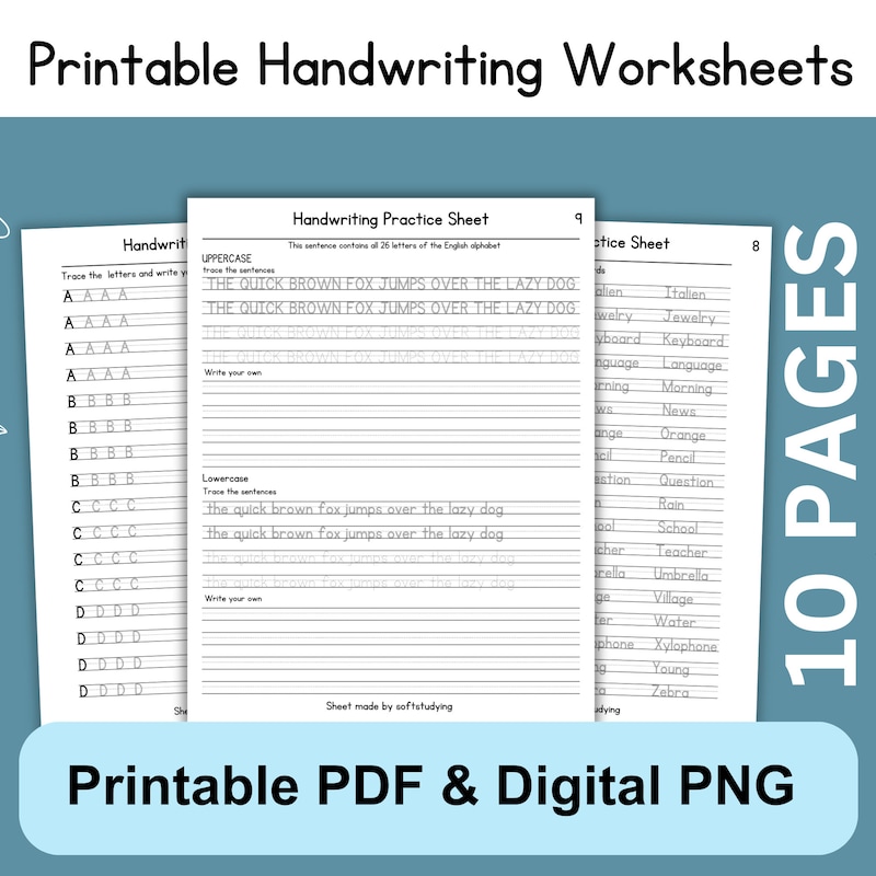 Calligraphy Practice Sheets - Etsy