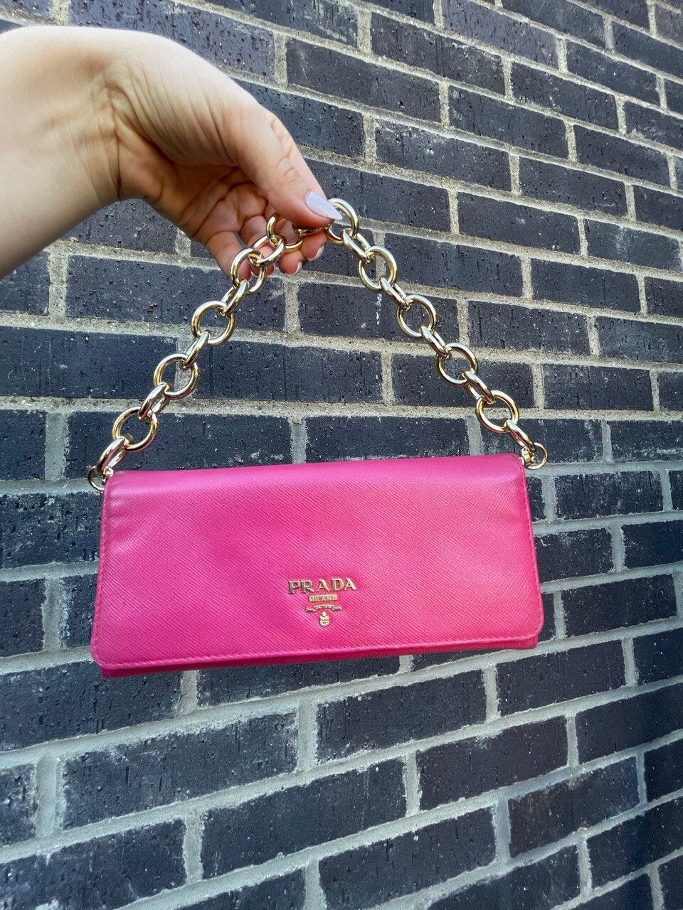Pink Saffiano Leather Wallet-On-Chain (WOC)