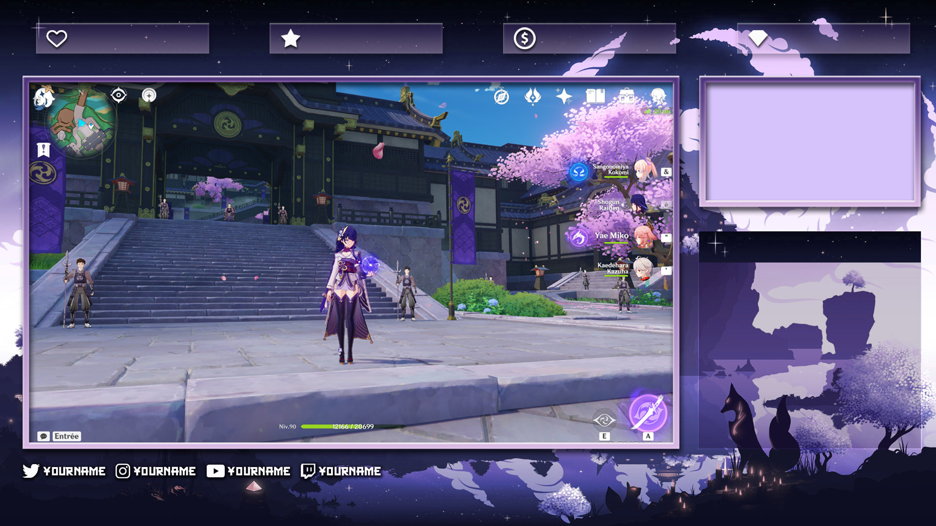 Overlay Pack Raiden Genshin Impact Overlay & Scenes Etsy