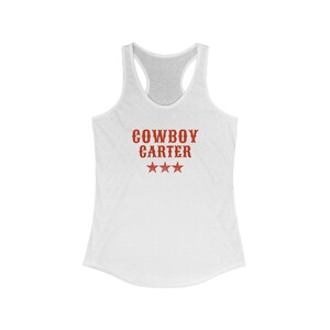 Canotta Cowboy Carter Racerback, T-shirt western alla moda, completo da concerto, regalo per lei