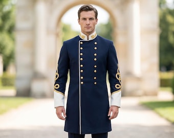Civil War Officer's Double Breast Jacket For Men, General Officer Frock Coat For Men's